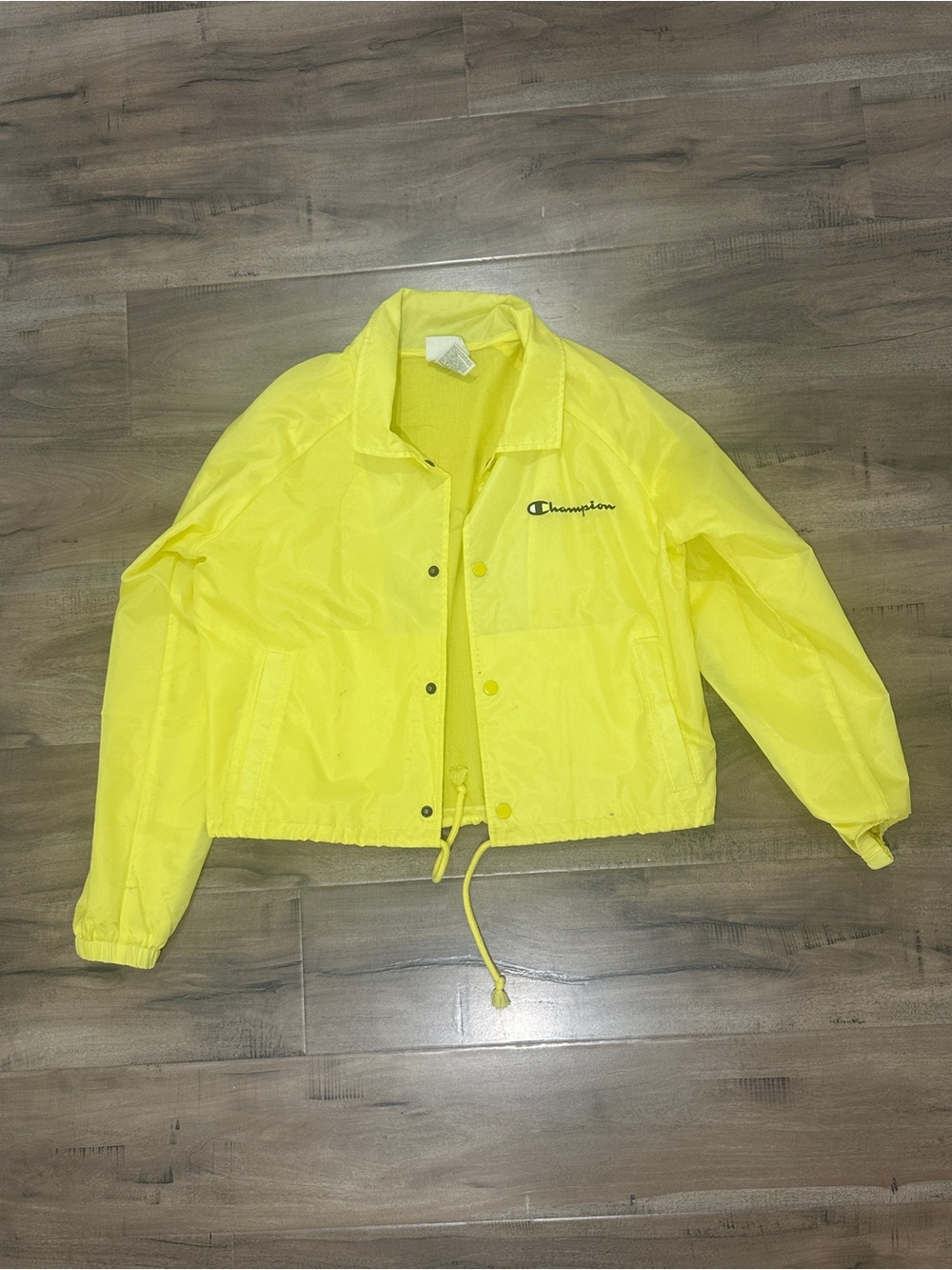Champion Bright Yellow Coach Windbreaker Jacket
